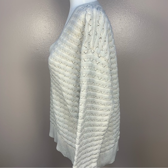 Veronica Beard Bracia Pointelle V Neck Sweater - Picture 7 of 15